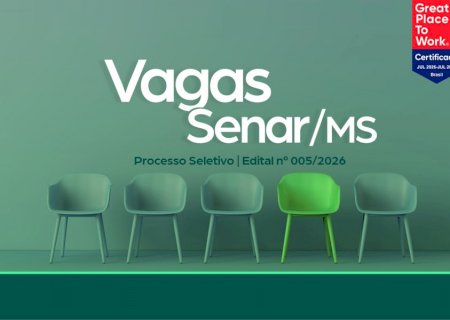 Senar/MS abre processo seletivo para cargos com salários de até R$ 5,4 mil