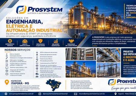 Com sede em Itaporã, Prosystem leva soluções industriais a diferentes estados